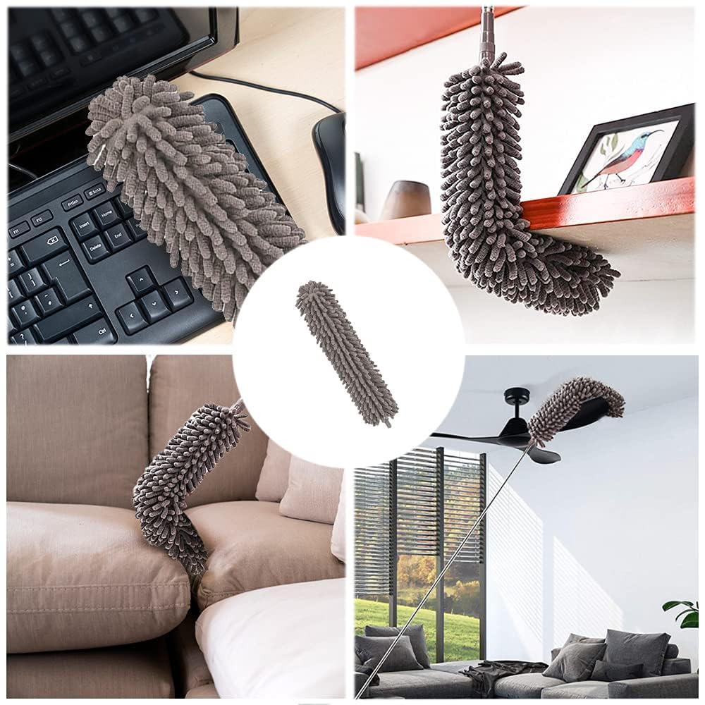 Flexible Fan mop for Quick and Easy Cleaning of Home, Kitchen, Car, Ceiling Microfibre Wet and Dry Brush (Multicolor)