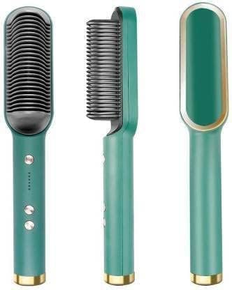 Hair Straightening Iron Built with Comb
