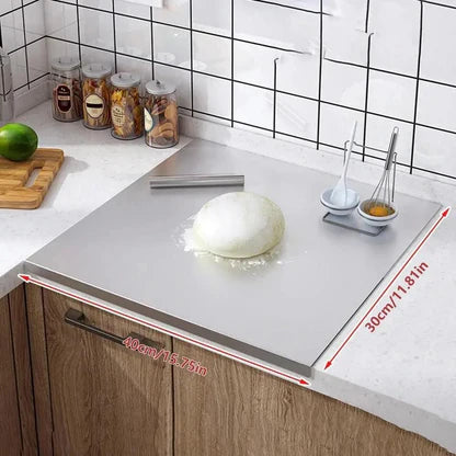 Counter Top Chopping Board Stainless Steel Cutting Board  (Steel Pack of 1 Dishwasher Safe)