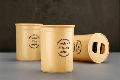 Tea Coffee And Sugar Container (Grey)