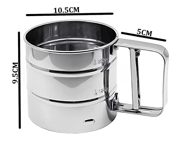 ECOMNEST'S Stainless Steel Flour Sieving Cup.