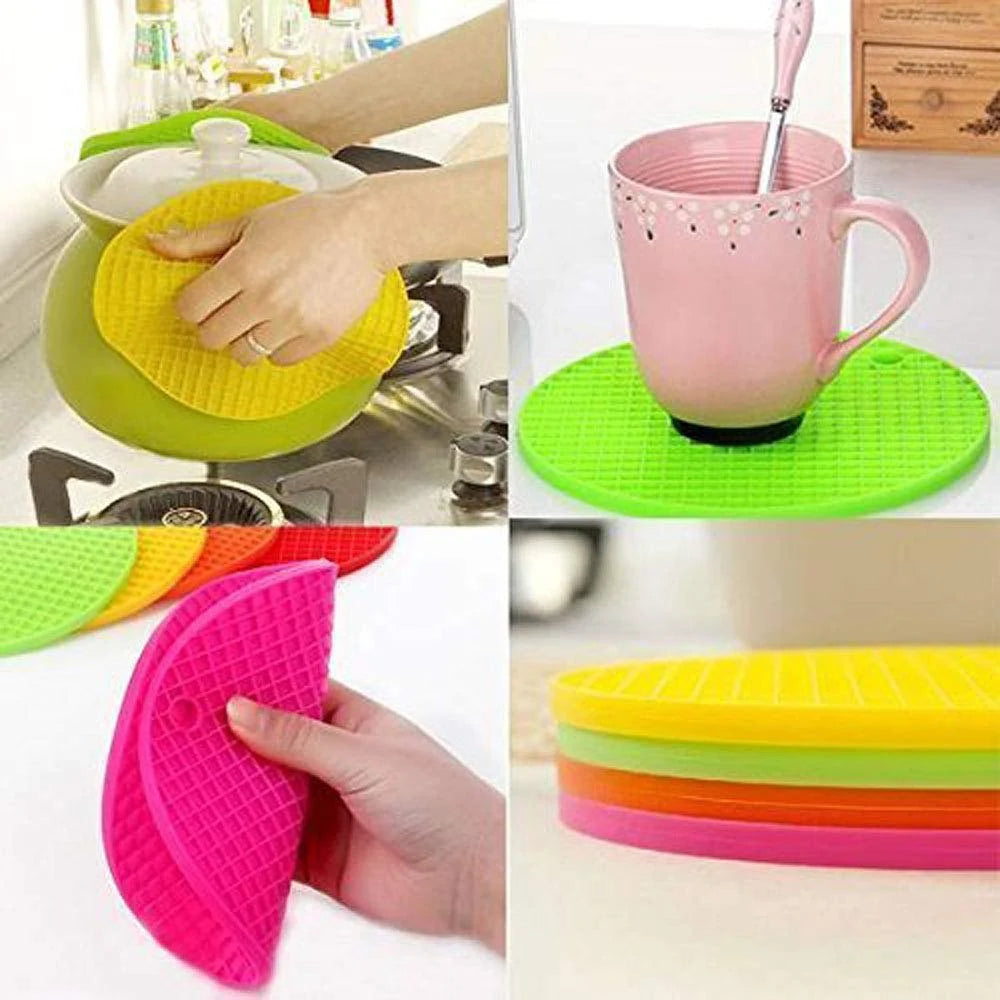 Silicone Round Pot Holder (4 Pcs. Set)