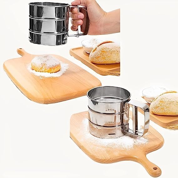 ECOMNEST'S Stainless Steel Flour Sieving Cup.