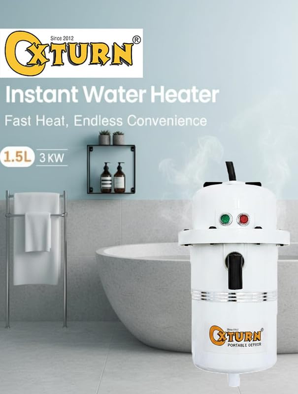 Mini Portable Instant Water Geyser 𝟏𝐋 – Shockproof Hot & Cold Electric Heater for Kitchen and Bathroom