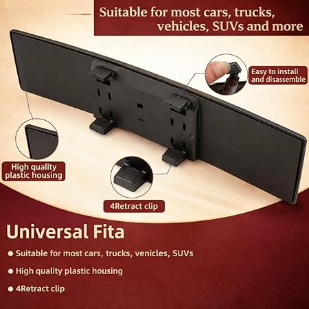 Car Rear View Mirror , Large Vision Mirror 1Pc