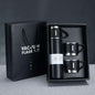 Vacuum Flask Set with 2 Cups, Double Wall Stainless Steel Thermo 500ml Vacuum Insulated Bottle Water Flask Gift Set with 3 Cups,