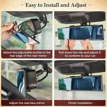 Car Rear View Mirror , Large Vision Mirror 1Pc