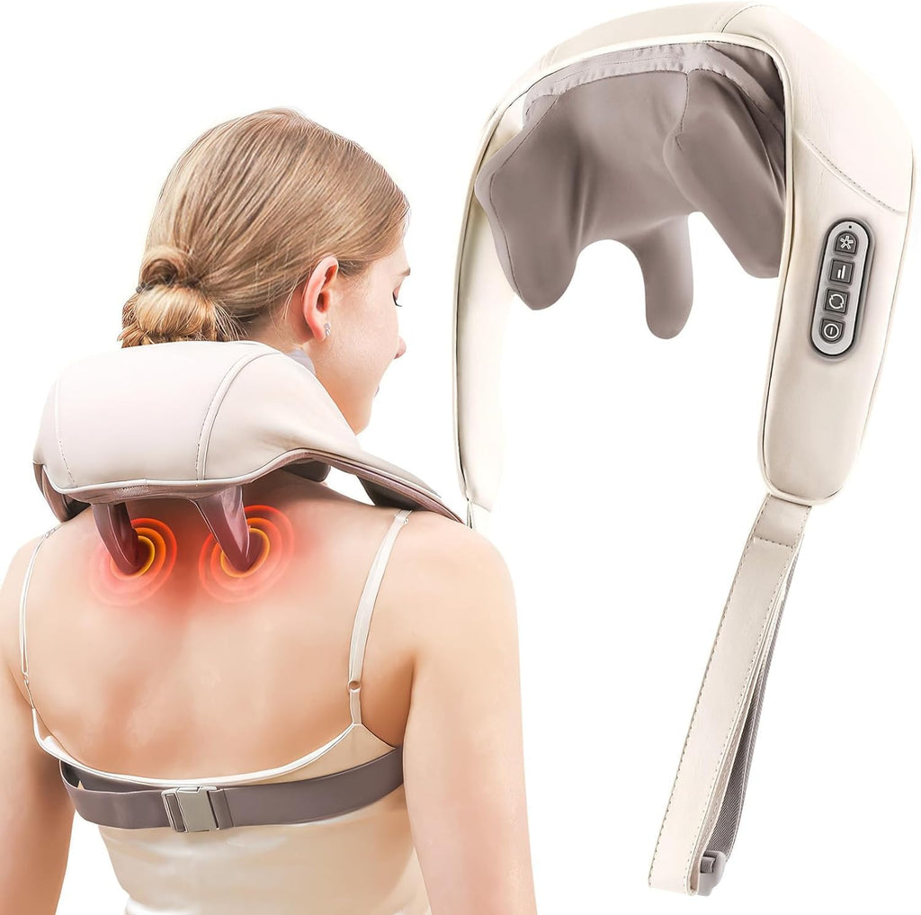 Neck Massager for Cervical Pain Relief / Electric Deep Tissue Shiatsu with Infrared Heat Therapy 5D Kneading Massage Machine for Full Body Relax,Neck,Muscles,Back,Shoulder,Legs
