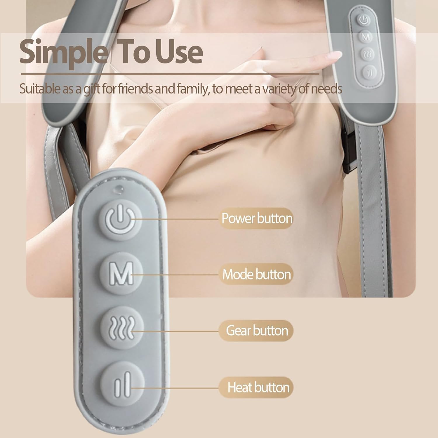 Neck Massager for Cervical Pain Relief / Electric Deep Tissue Shiatsu with Infrared Heat Therapy 5D Kneading Massage Machine for Full Body Relax,Neck,Muscles,Back,Shoulder,Legs