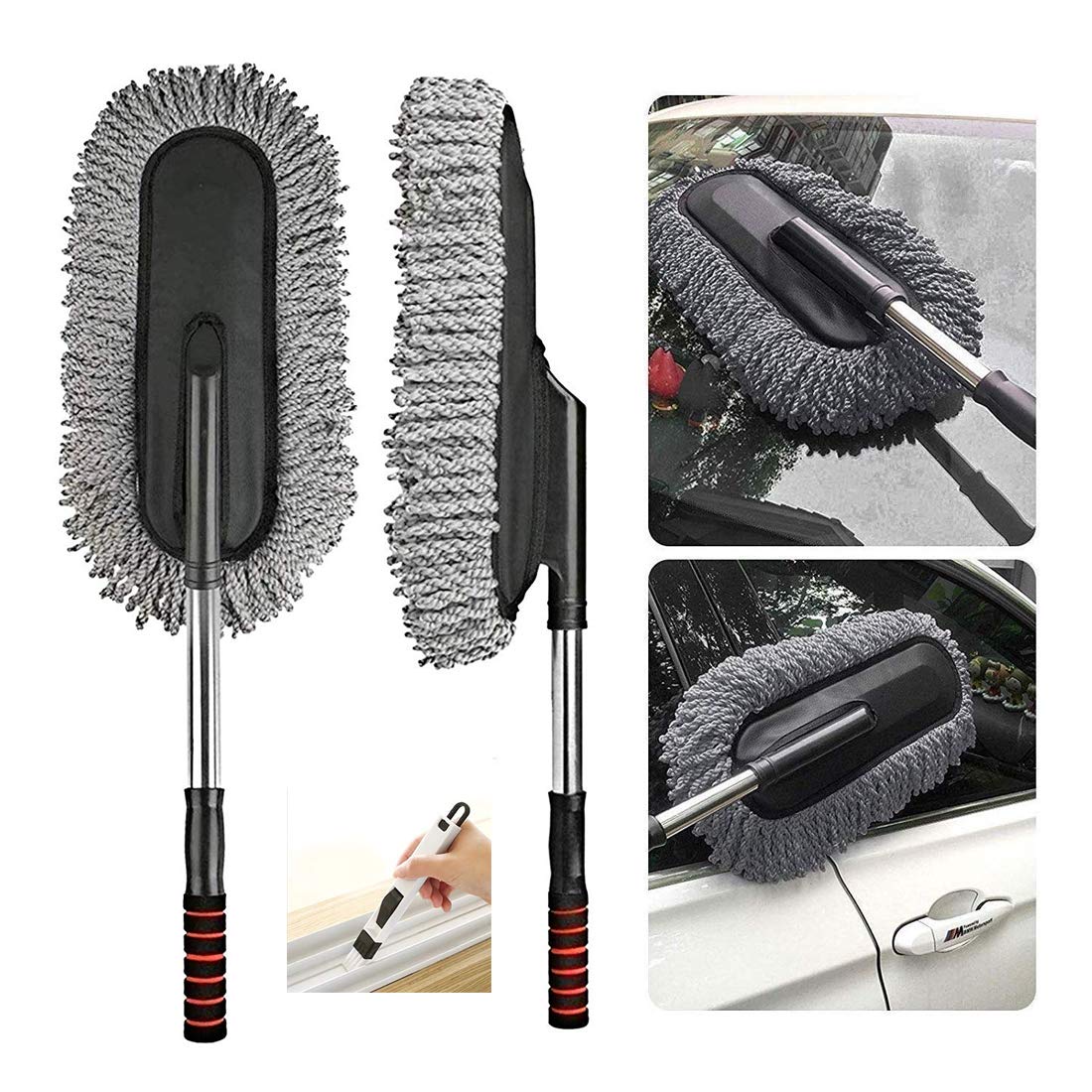 Microfiber Flexible Duster Car, Home, Cleaning Brush with Expandable Handle Wet and Dry Duster