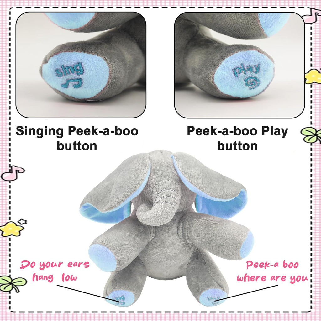 Peek-a-Boo Elephant Stuff Toy for Baby