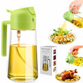ECOMNEST Oil Dispenser Bottle for Kitchen - 2 in 1  Oil Dispenser and Oil Sprayer - 470ml Oil Bottle - Oil Sprayer for Cooking, Kitchen, Salad, Barbecue