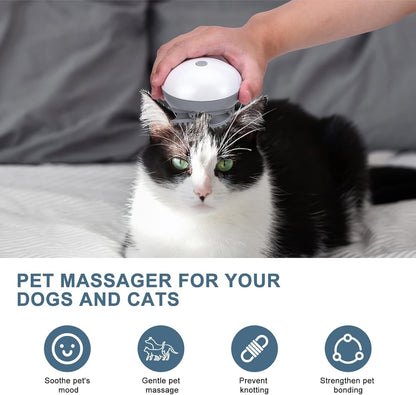 Electric Scalp Massager, Hair Kneading Massager, Smart Head Massage Scalp with 4 Massage Heads Deep Clean and Stress Relax, Body Massager for Muscles Shoulder Calf
