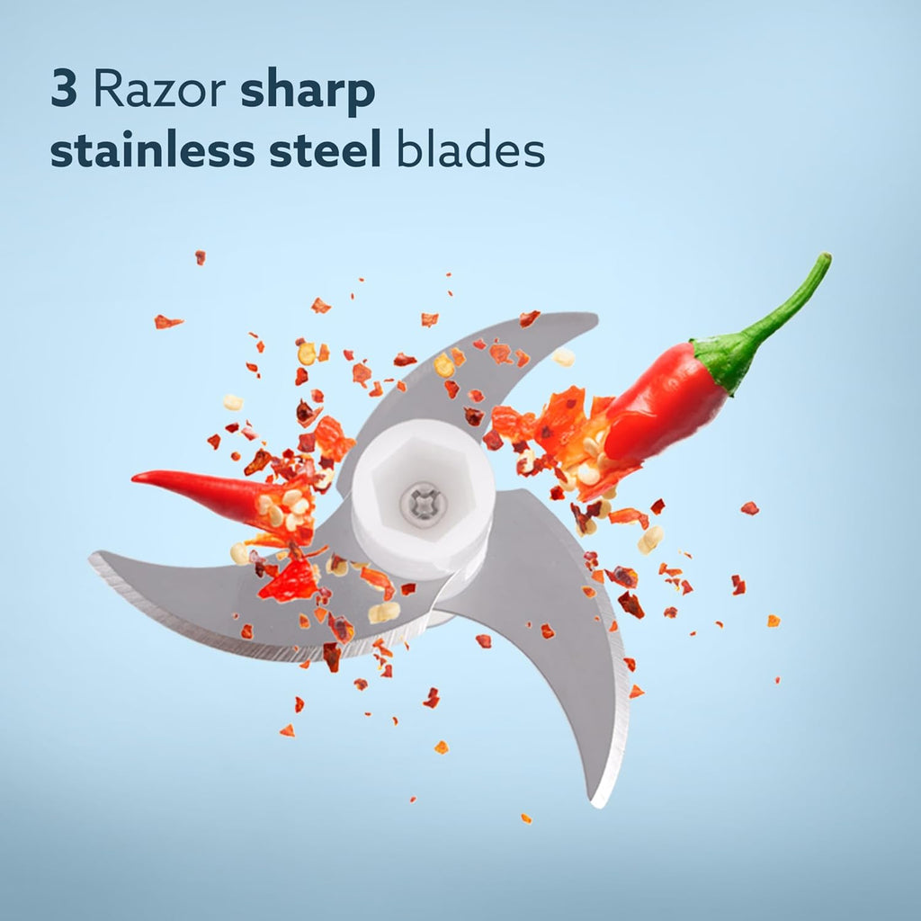 ECOMNEST's Mini Electric Chopper Effortless One-Touch Operation & 250ml Capacity Electric Vegetable & Fruit Chopper  (1 Pack of Chopper)