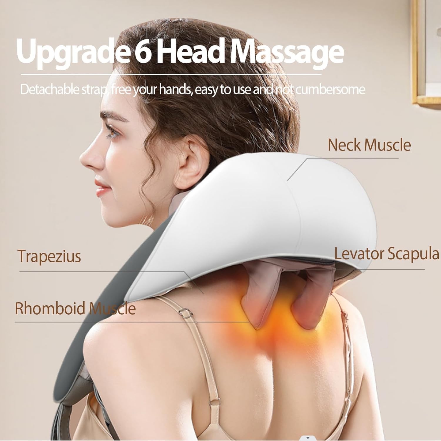 Neck Massager for Cervical Pain Relief / Electric Deep Tissue Shiatsu with Infrared Heat Therapy 5D Kneading Massage Machine for Full Body Relax,Neck,Muscles,Back,Shoulder,Legs