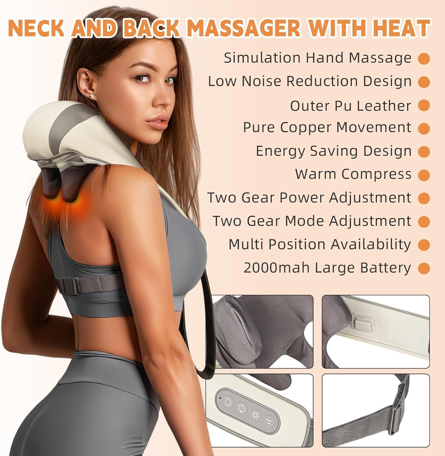 Neck Massager for Cervical Pain Relief / Electric Deep Tissue Shiatsu with Infrared Heat Therapy 5D Kneading Massage Machine for Full Body Relax,Neck,Muscles,Back,Shoulder,Legs