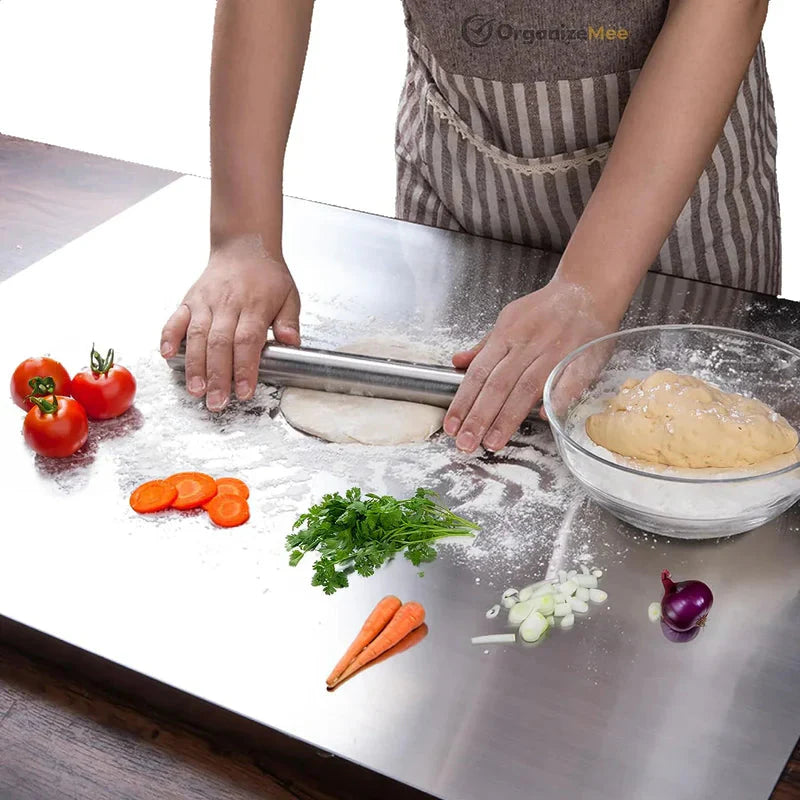 Counter Top Chopping Board Stainless Steel Cutting Board  (Steel Pack of 1 Dishwasher Safe)