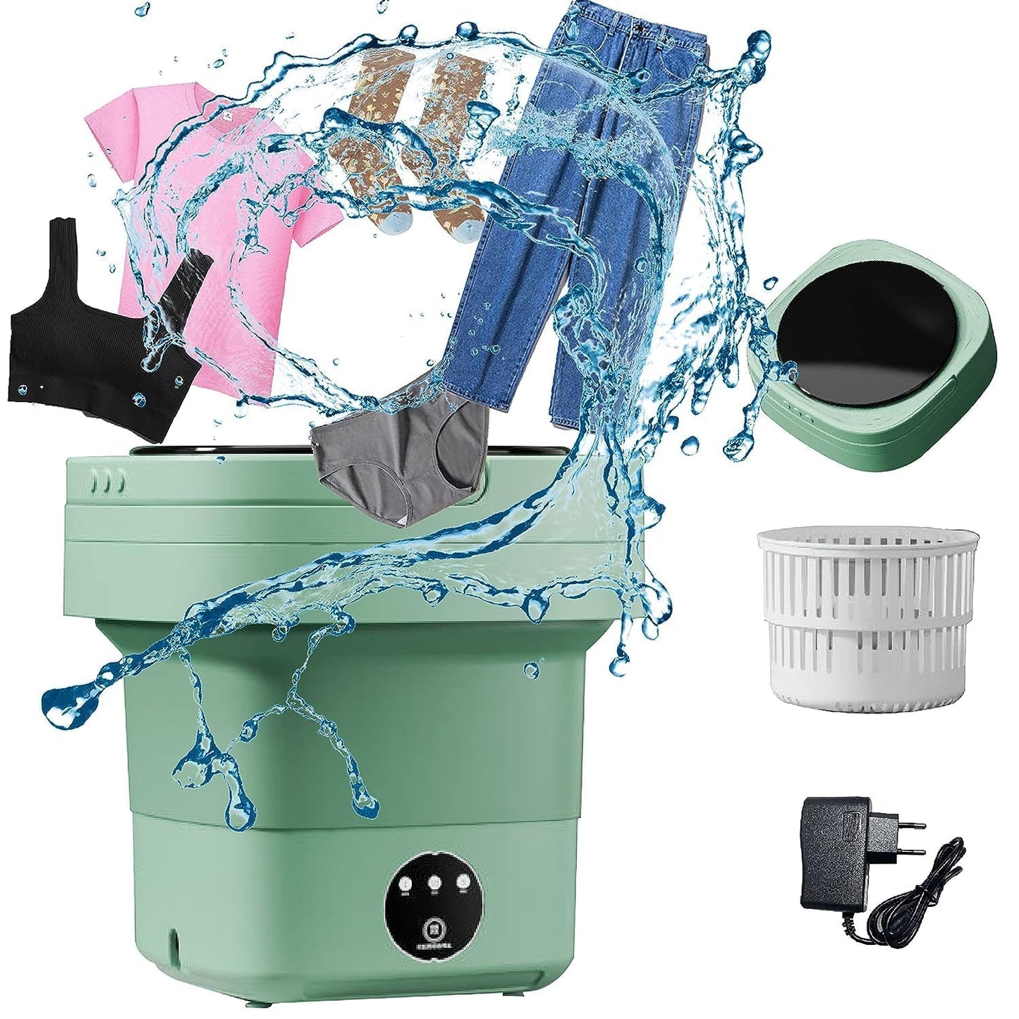 SeMi AuToMaTiC FoLdInG 11L SmAlL MiNi WaShInG MaChInE WiTh DrYeR DeEp CLeAnInG FoR UnDeRwEaR WaShINg MaChInE ClOtHeS WaShEr