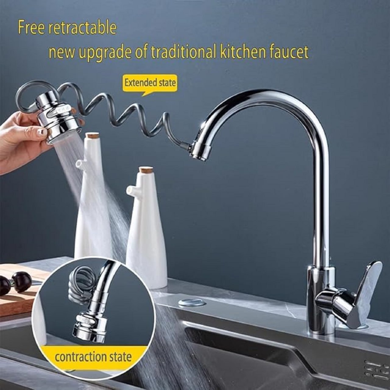 360 degree rotating kitchen tap