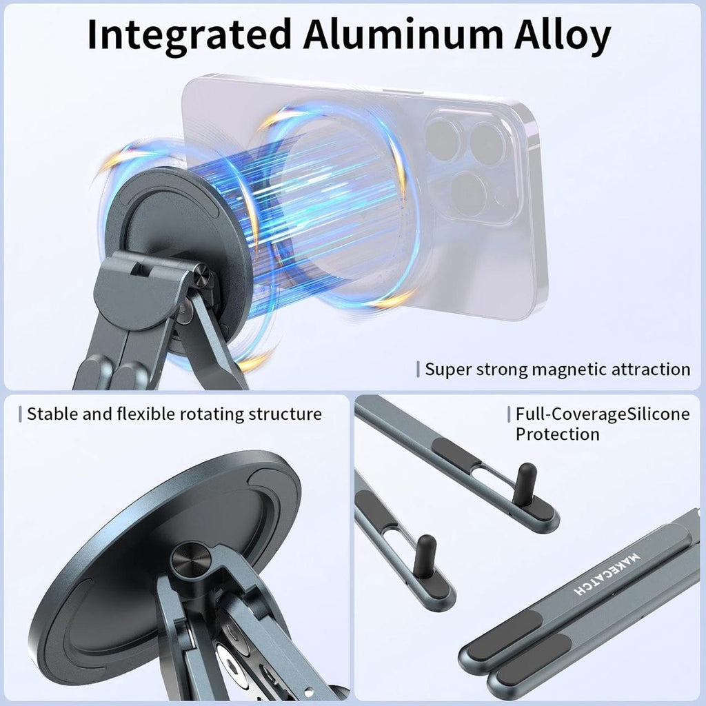Magnetic 3-in-1 Portable Aluminum Alloy Adjustable Phone, Laptop, Tablet Stand