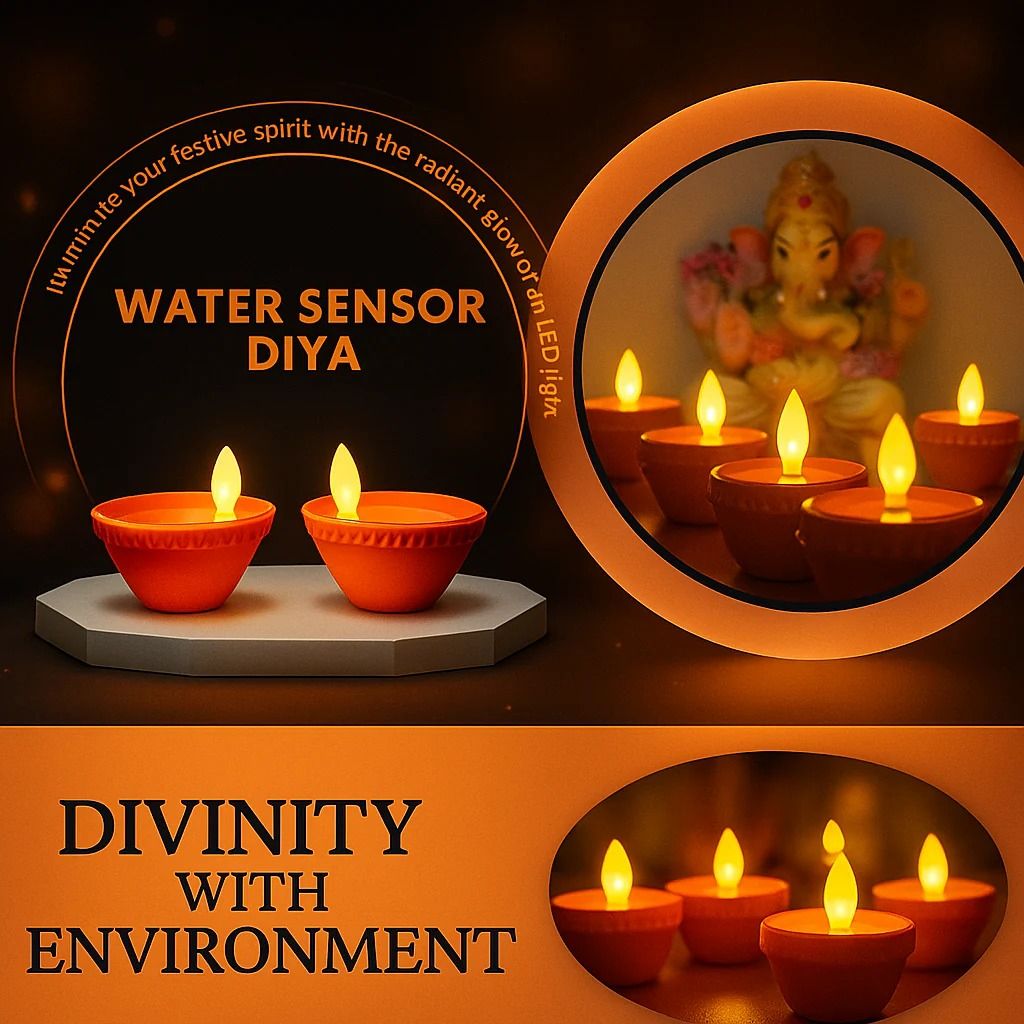 LED Light Water Sensor Diyas Plastic with, Ambient Lights