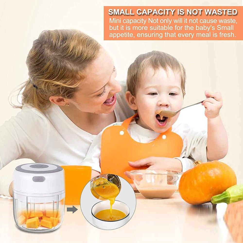 ECOMNEST's Mini Electric Chopper Effortless One-Touch Operation & 250ml Capacity Electric Vegetable & Fruit Chopper  (1 Pack of Chopper)