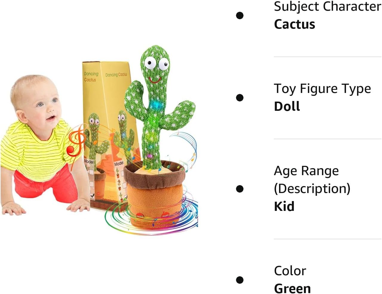 LED Musical Dancing & Mimicry Cactus Toy