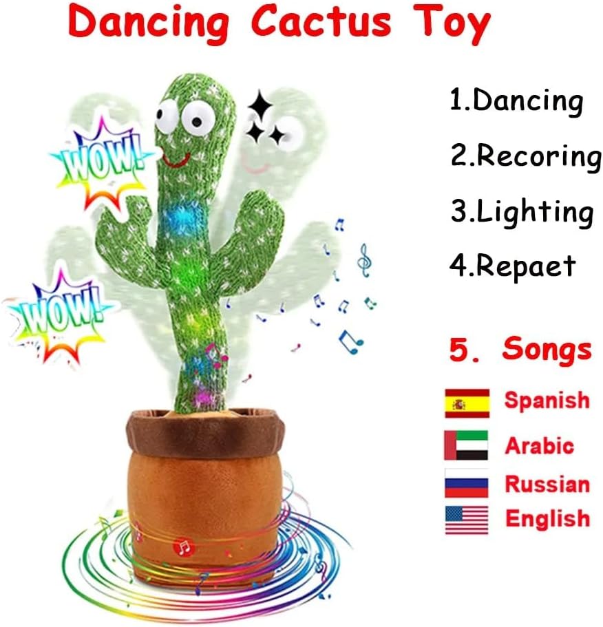 LED Musical Dancing & Mimicry Cactus Toy