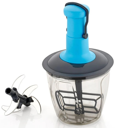 Push Chopper Vegetable Chopper Onion Chopper 1000 ML with 5 Stainless Steel Blade Vegetable & Fruit Chopper  (1 - Push Chopper)