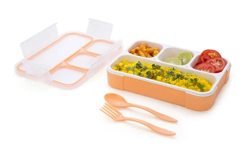 Lunch Boxes for Kids and Adults Leak Proof 4 Compartment Lunch Box 4 Containers Lunch Box  (1 L, Thermoware)