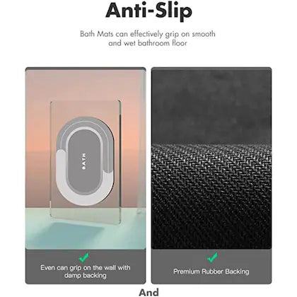 Bathroom mat, Door Mat, Floor Mat, Bath Mat , Doormat , Bathroom Carpet | Non Slip mat for Bathroom Cushion Mat Super Absorbent Soft Carpet, Quick Dry Dirt Barrier for Home, Office, (40x60cm)