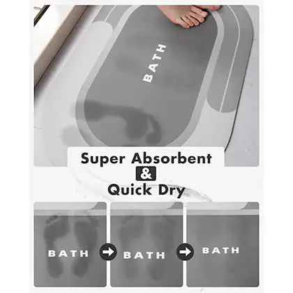 Bathroom mat, Door Mat, Floor Mat, Bath Mat , Doormat , Bathroom Carpet | Non Slip mat for Bathroom Cushion Mat Super Absorbent Soft Carpet, Quick Dry Dirt Barrier for Home, Office, (40x60cm)