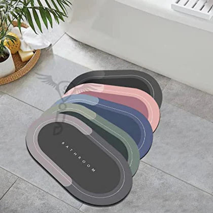 Bathroom mat, Door Mat, Floor Mat, Bath Mat , Doormat , Bathroom Carpet | Non Slip mat for Bathroom Cushion Mat Super Absorbent Soft Carpet, Quick Dry Dirt Barrier for Home, Office, (40x60cm)