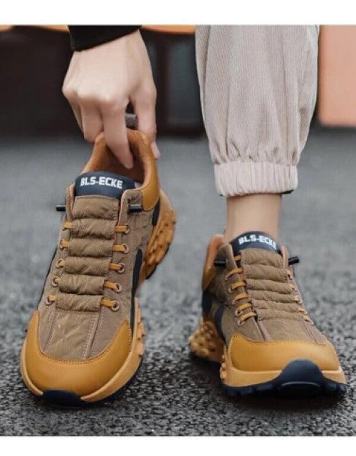 Men's Light Weight Mid Top Platform Fashion Synthetic Leather Sneakers