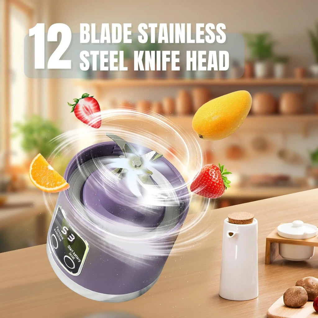 ECOMNEST'S Smoothie Mini Personal Juicer 10 Blades 3 Gears With 1500 Mah Rechargeable Battery