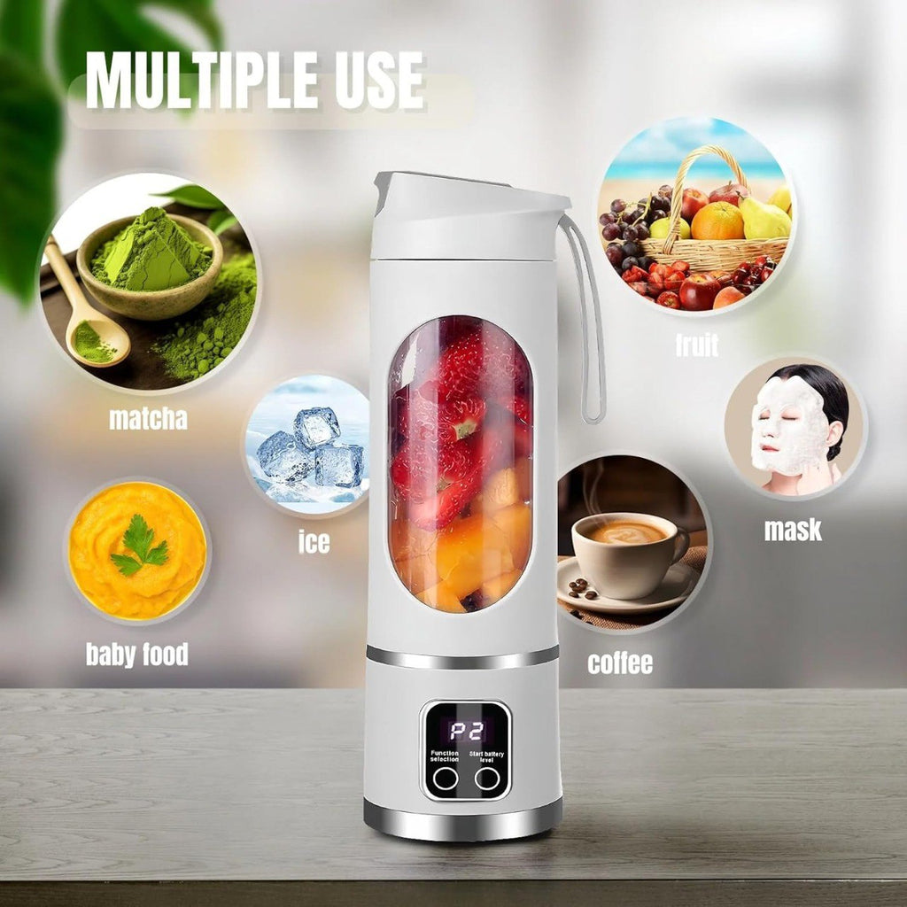 ECOMNEST'S Smoothie Mini Personal Juicer 10 Blades 3 Gears With 1500 Mah Rechargeable Battery