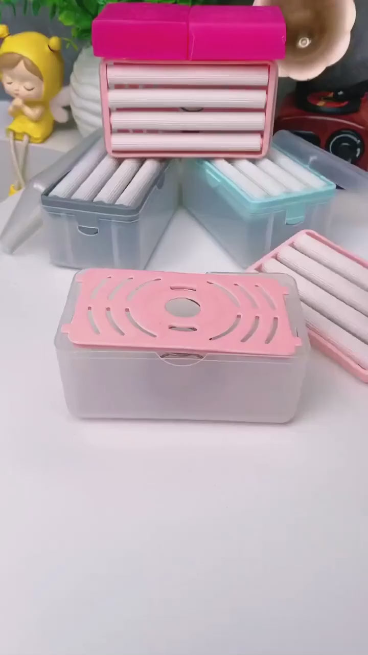 2-in-1 Portable Soap Dish & Soap Dispenser with Roller and Drain Holes