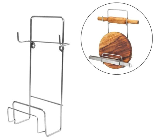 Chakla/Belan Kitchen Rack Steel Stainless Steel Chakla Belan Stand